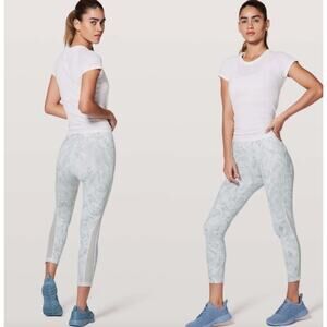 Lululemon Train Times 7/8 Pant *25" Jasmine White Multi / White Size 6